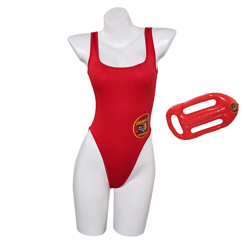 C.J. Parker Baywatch Damen Sommer rot Bademode einteiliger Badeanzug