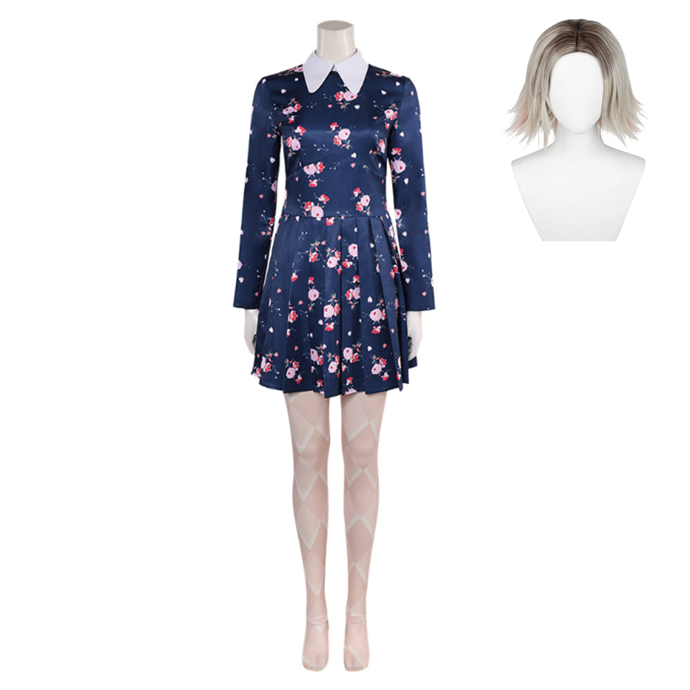 Joker: Folie à Deux Harley Quinn blau Kleid Cosplay Kostüm