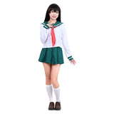 InuYasha Kagome Higurashi Cosplay Kostüm Uniform Damen Mädchen Uniform Halloween Karneval Kostüm