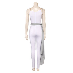 Retro Style ABBA 70er Jahr Agnetha Faltskong weiß Overall Cosplay Outfits