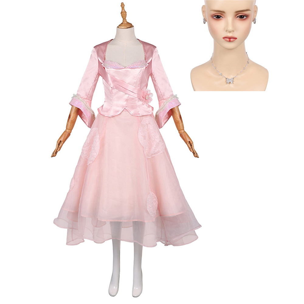 Wicked For Good Glinda rosa Kleid Cosplay Outfits