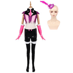 Hazbin Hotel Angel Dust rosa Outfit Anthony Cosplay Kostüm Set