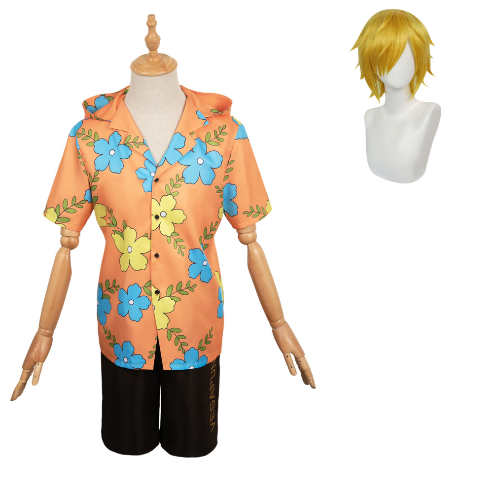 One Piece Sanji Kostüm Set Sommer Cosplay Outfits