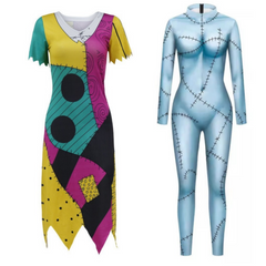 Sally Dienstmädchenkleid Cosplay Jumpsuit Halloween Karneval Outfit