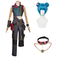 Jinx braun Kostüm Set 2024 Arcane: League of Legends Jinx Outfits