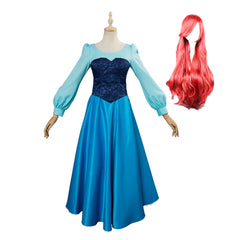 The Little Mermaid Arielle die Meerjungfrau Kleid Cosplay Kostüm Blau Kleid