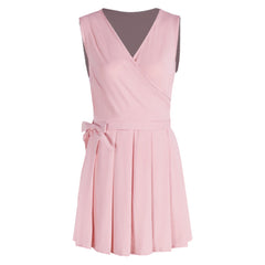 Wiked Glinda Cosplay Outfits rosa Kleid für Mottoparty