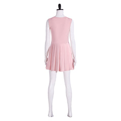 Wiked Glinda Cosplay Outfits rosa Kleid für Mottoparty