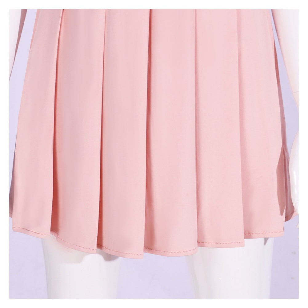 Wiked Glinda Cosplay Outfits rosa Kleid für Mottoparty