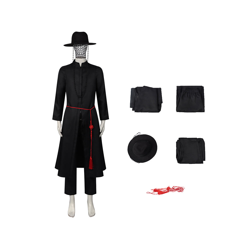 Boygroup Dämon Jinu Schwarz Cosplay Kostüm Set