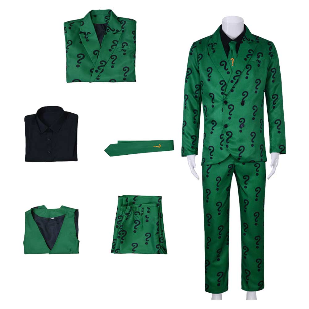 Gotham Riddler Edward Nygma grün Anzug Cosplay Kostüm Set