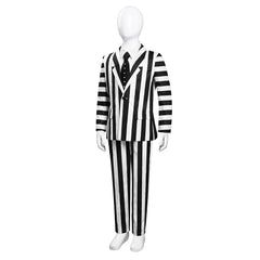 Kinder Beetlejuice Cosplay Adam Maitland Streifenanzug Halloween Karneval Kostüm