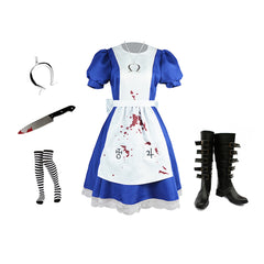 Alice: Madness Returns Alice Kleid Cosplay Kostüm Set