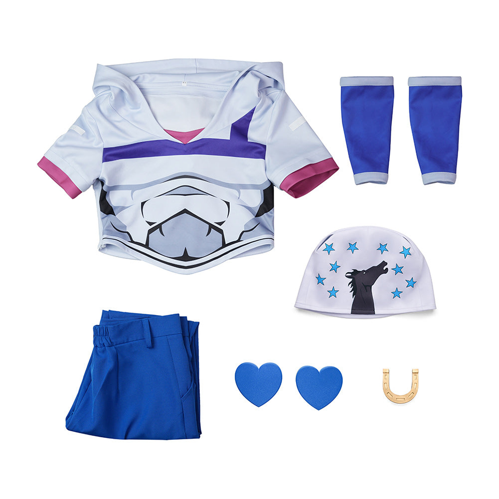 JoJo‘s Bizarre Adventure Johnny Joestar blau Kostüm Set Cosplay Outfit