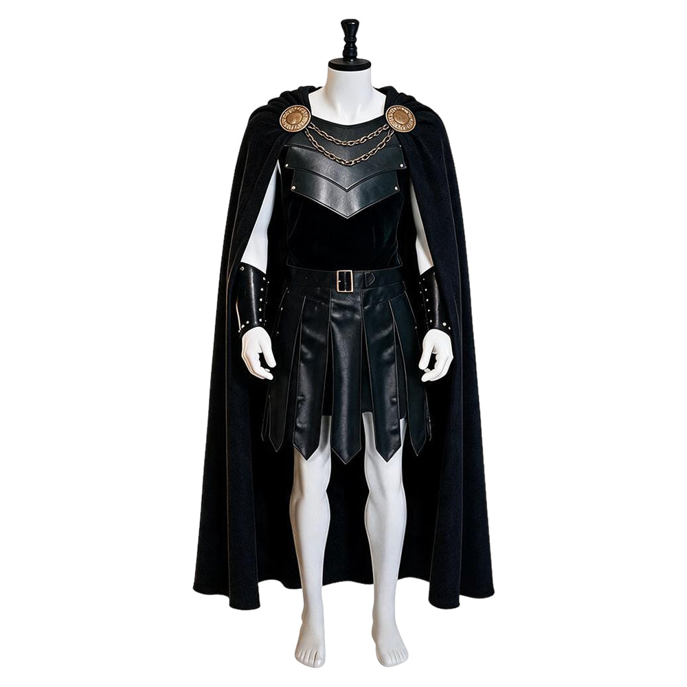 Agamemnon schwarz Kostüm Set The Odyssey Agamemnon Cosplay Outfit