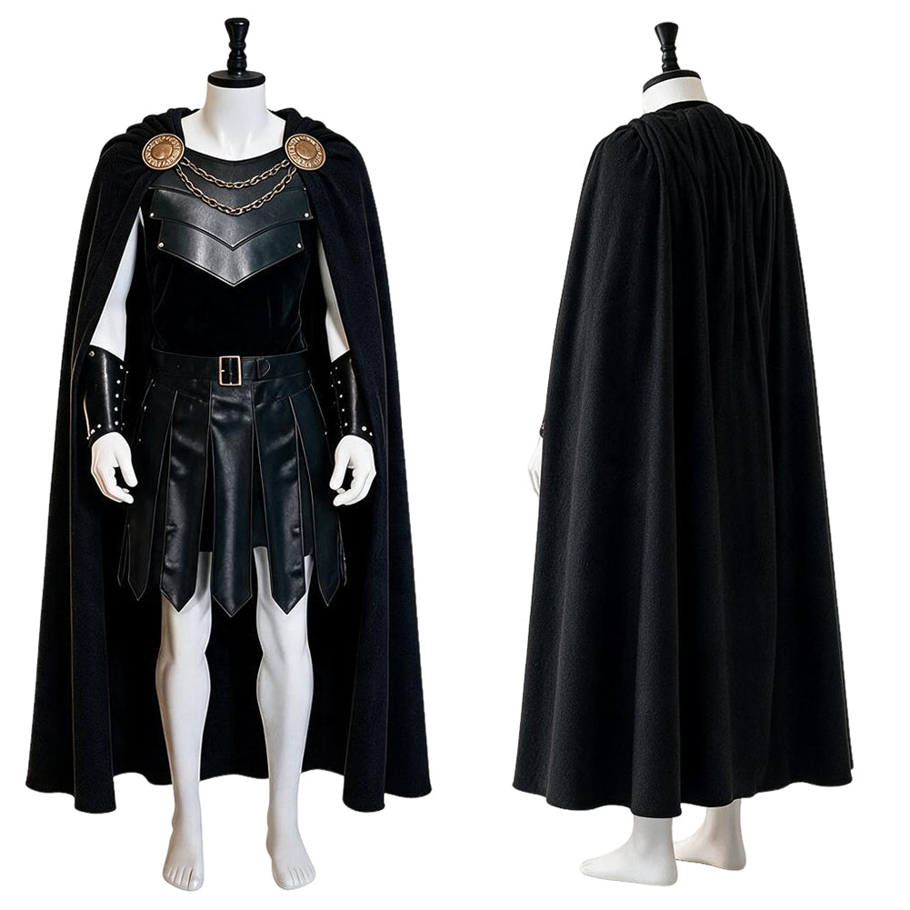 Agamemnon schwarz Kostüm Set The Odyssey Agamemnon Cosplay Outfit