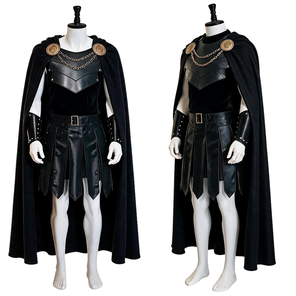 Agamemnon schwarz Kostüm Set The Odyssey Agamemnon Cosplay Outfit