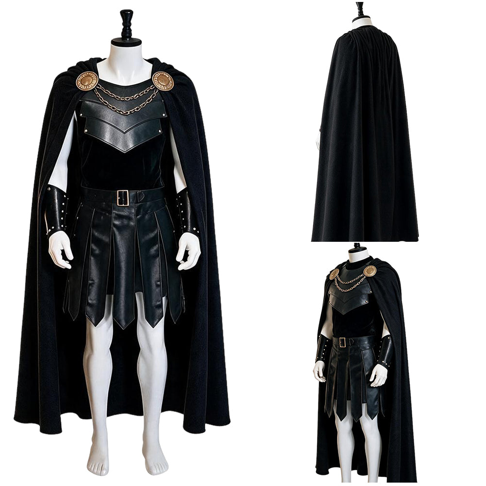 Agamemnon schwarz Kostüm Set The Odyssey Agamemnon Cosplay Outfit