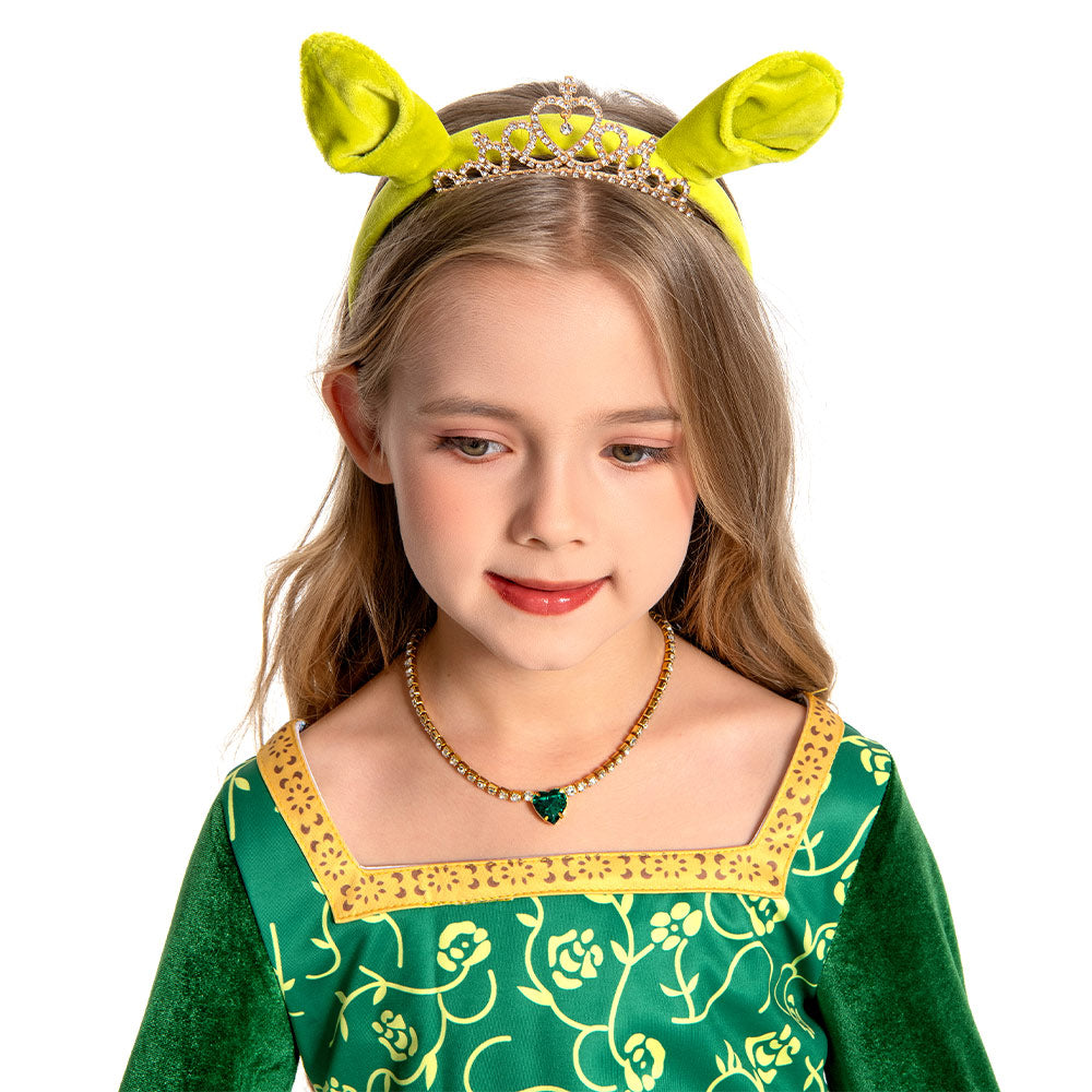 Kinder Mädchen Shrek Prinzessin Fiona Cosplay Kostüm Halloween Karneval Kleid