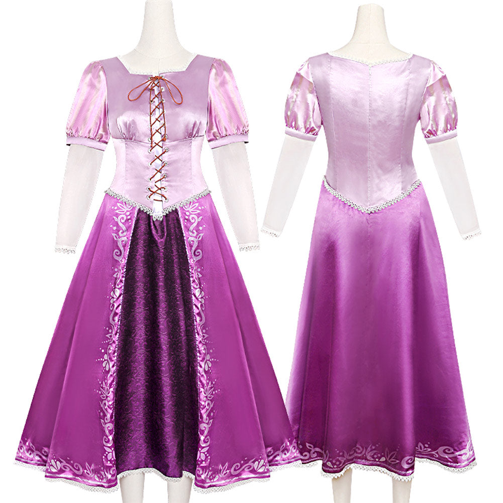 Mädchen Rapunzel Kleid Tangled Cosplay  Halloween Karneval Kostüm Outfits