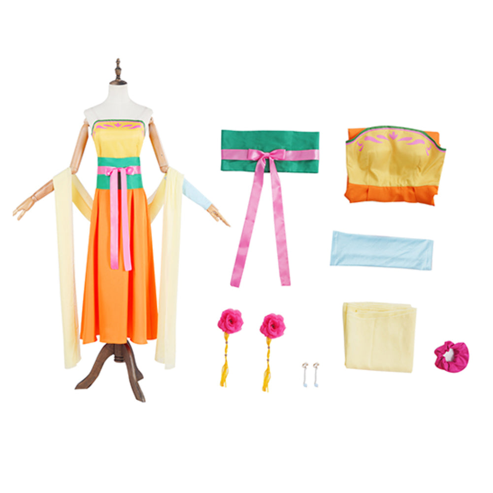 The Apothecary Diaries Maomao gelb Hanfu Cosplay Kostüm Set