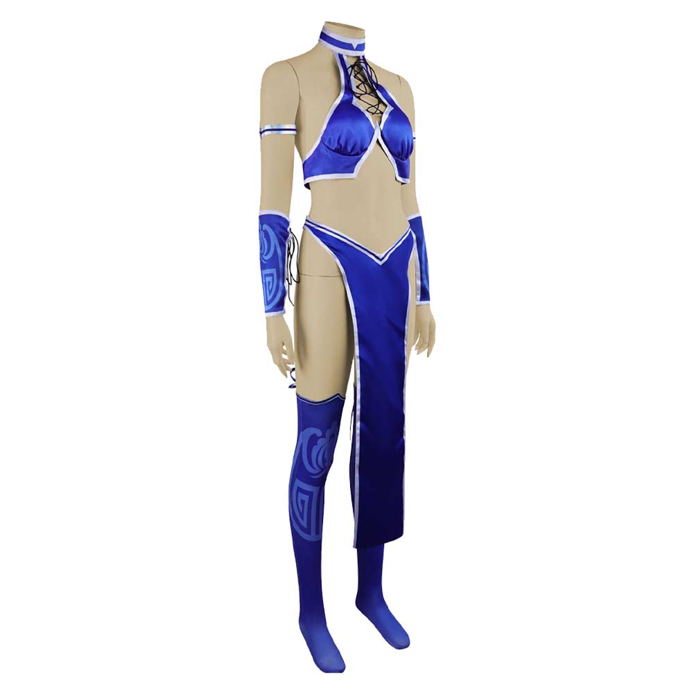 Mortal Kombat 4 Kitana Sexy Kostüm Outfits Halloween Karneval Jumpsuit