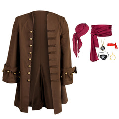 Pirates Of The Caribbean Fluch der Karibik Jack Sparrow Johnny Depp nur 1 Jacke Cosplay Kostüm