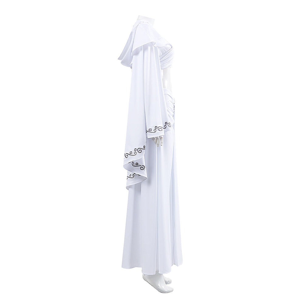 Padme Naberrie Amidala weiß Kleid Cosplay Kostüm Set Cosplay Outfits