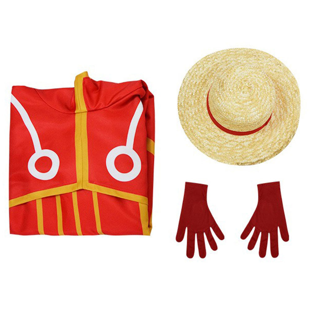 Egghead Arc One Piece Ruffy Kostüm Halloween Karneval Outfits