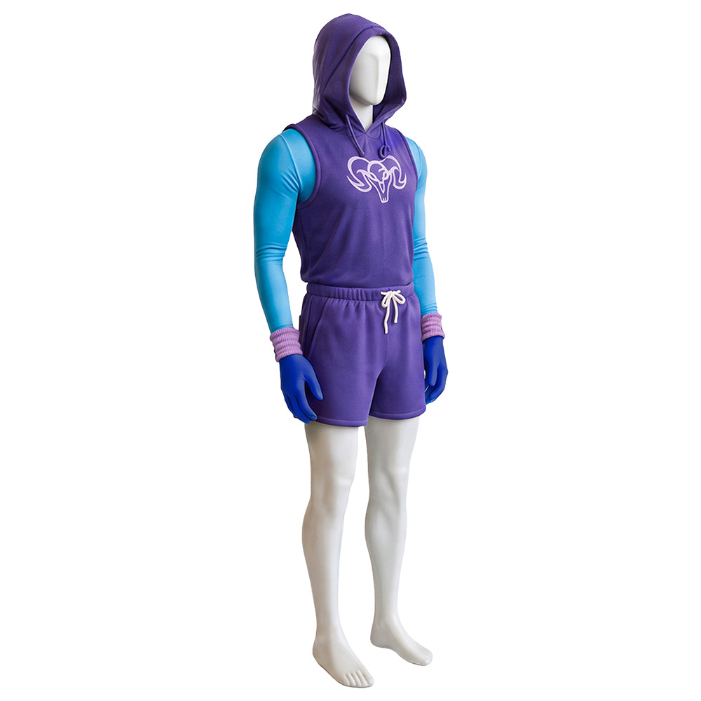 Skeletor lila Kostüm Set Masters of the Universe Skeletor Cosplay Outfit