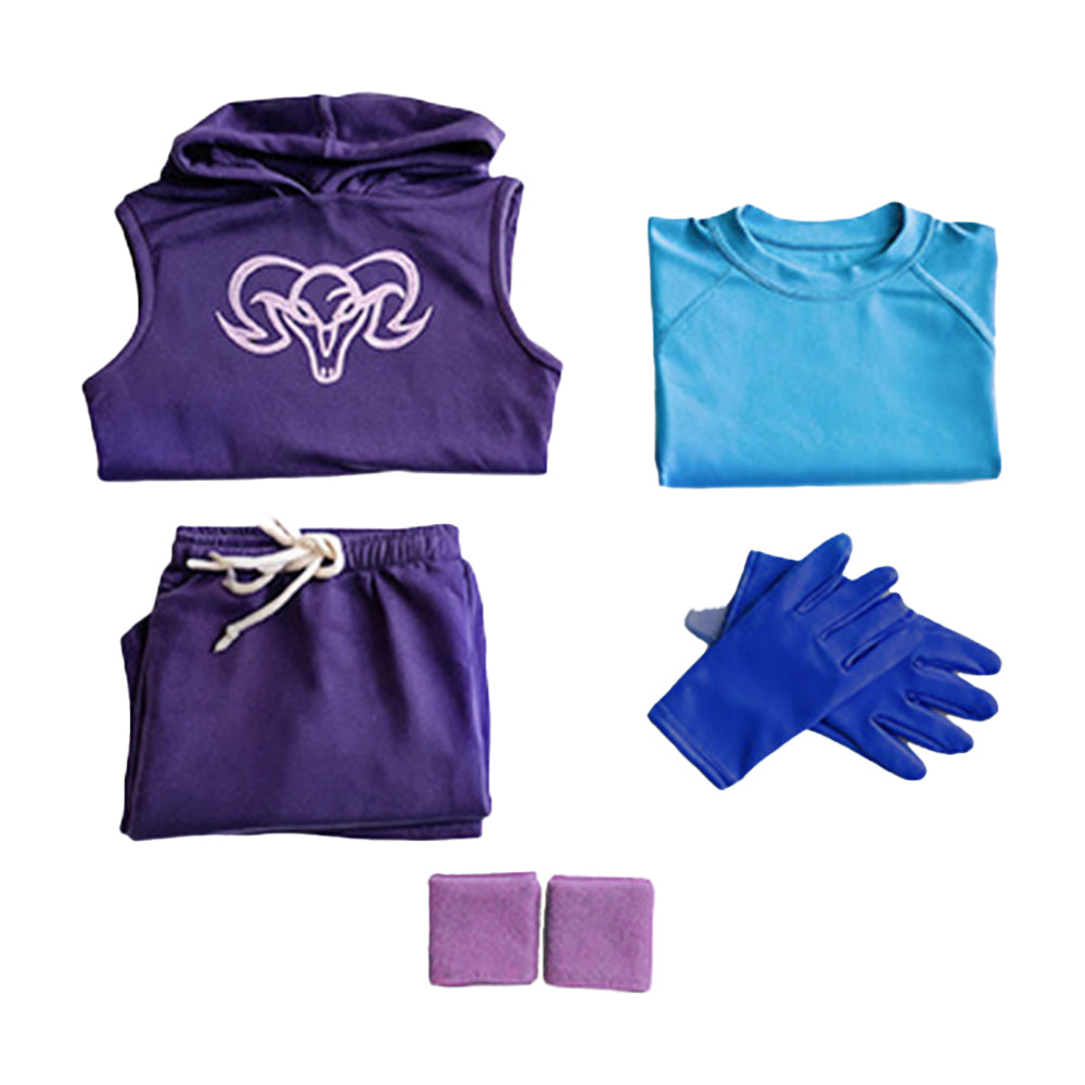 Skeletor lila Kostüm Set Masters of the Universe Skeletor Cosplay Outfit