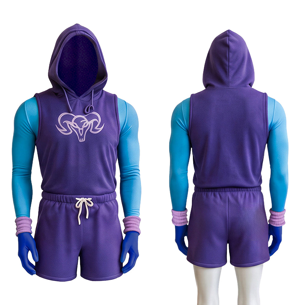 Skeletor lila Kostüm Set Masters of the Universe Skeletor Cosplay Outfit