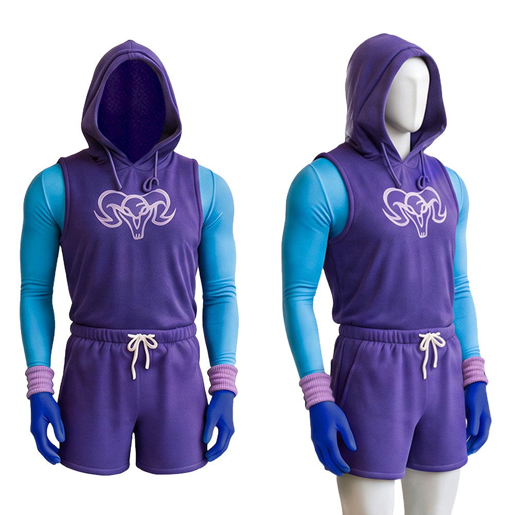 Skeletor lila Kostüm Set Masters of the Universe Skeletor Cosplay Outfit
