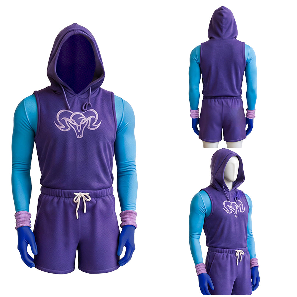 Skeletor lila Kostüm Set Masters of the Universe Skeletor Cosplay Outfit