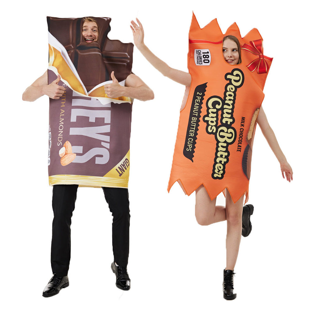 Peanut Butter Chocolate Bars Schaum Kostüm für Erwachsene Faschingkostüme Mottoparty Einheitsgröße