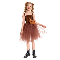 Kinder Mädchen tutu Kleid Chewbacca Cosplay Kostüm Outfits Fantasia Halloween Karneval Party Verkleidung Anzug