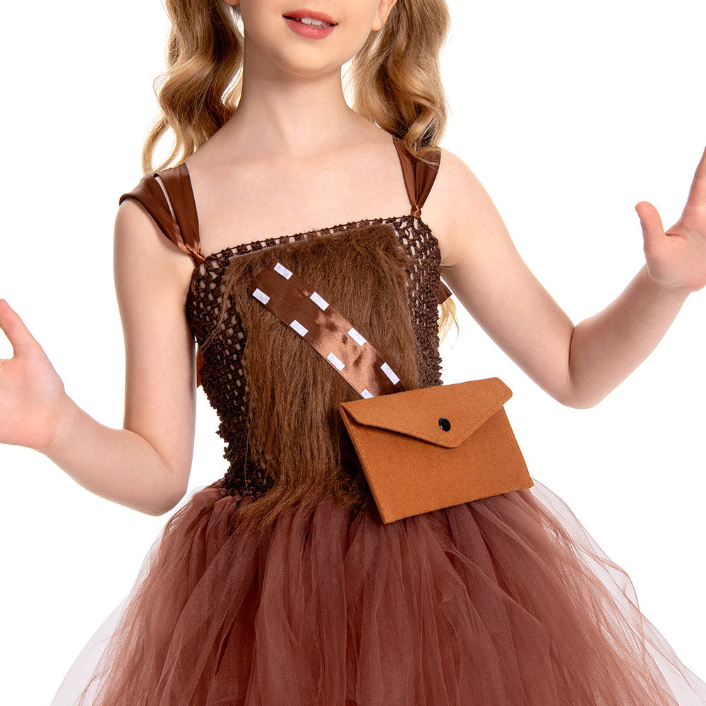 Kinder Mädchen tutu Kleid Chewbacca Cosplay Kostüm Outfits Fantasia Halloween Karneval Party Verkleidung Anzug