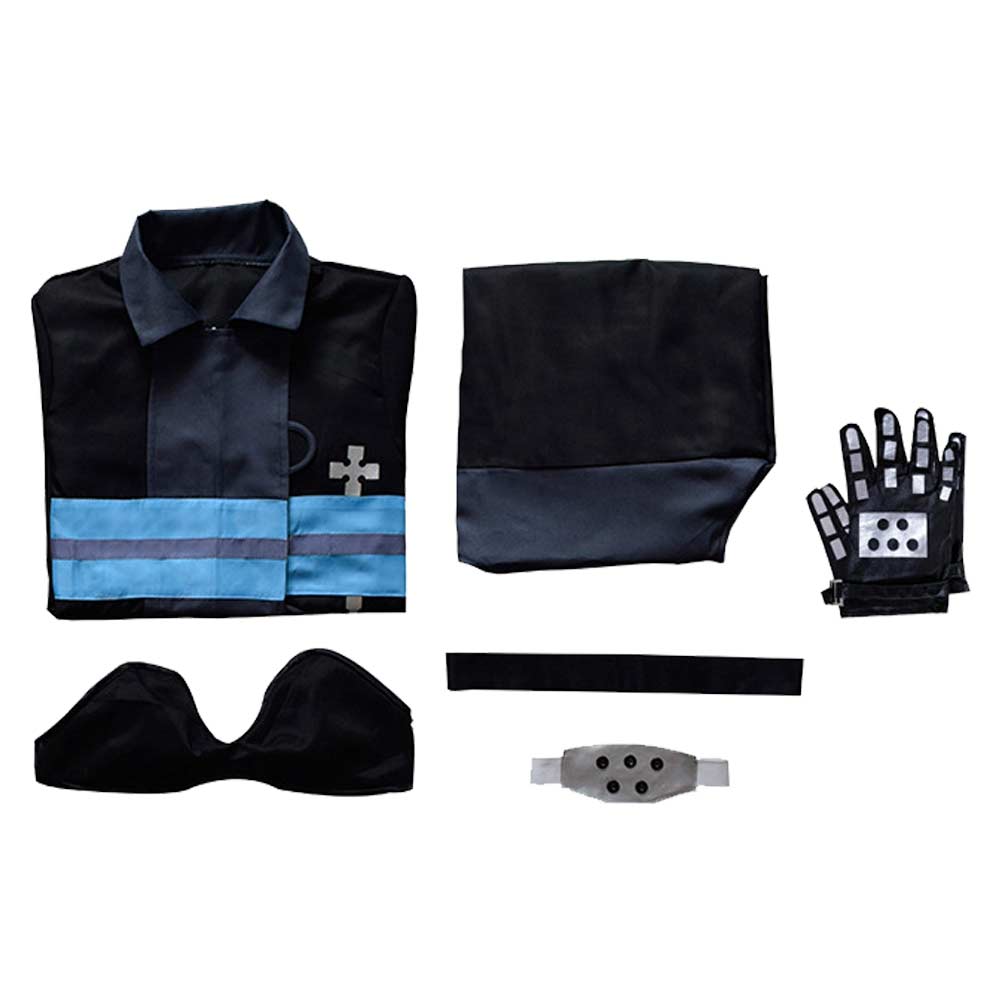 Fire Force Maki Oze Kostüm Feuerwehruniform Cosplay Outfits