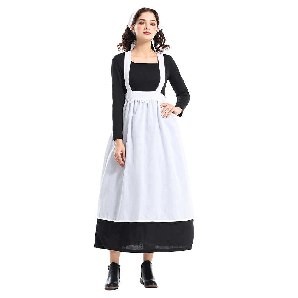 Damen Colonial style estate maid Kleid Cosplay Kostüm Outfits Halloween Karneval Anzug