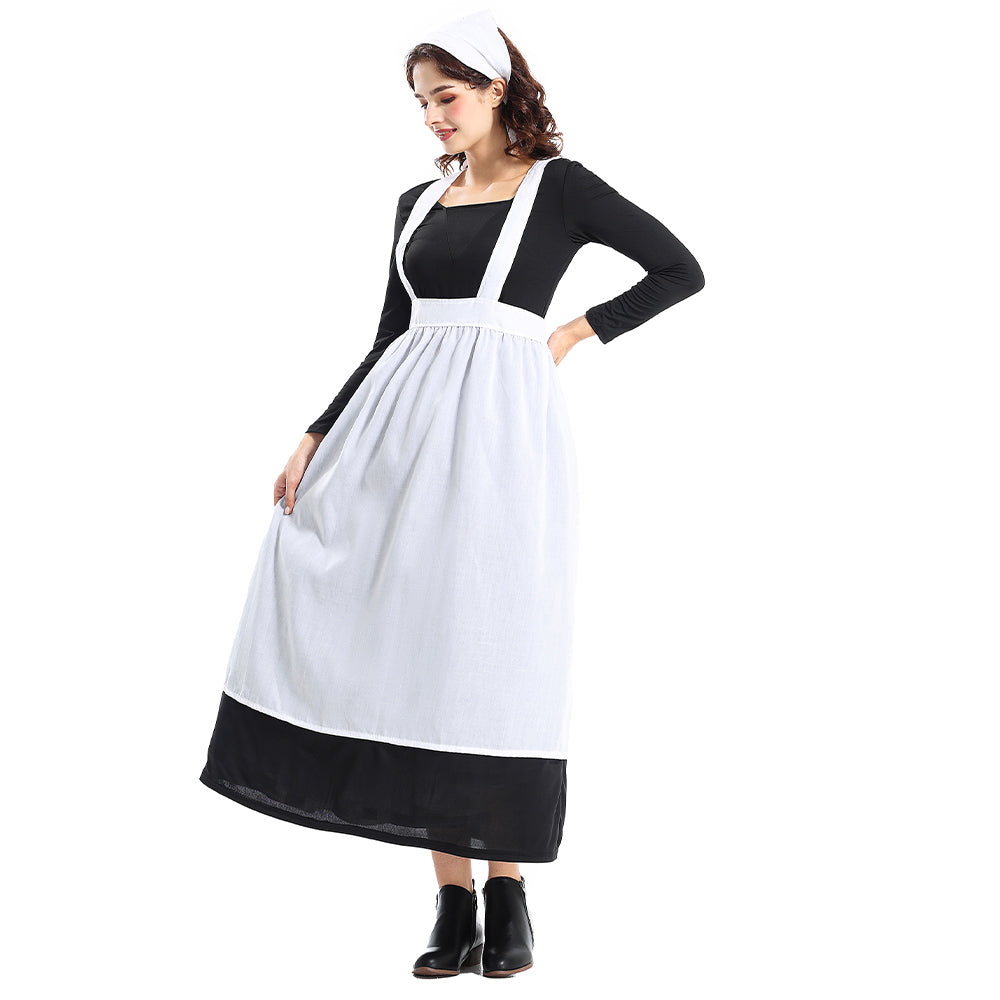 Damen Colonial style estate maid Kleid Cosplay Kostüm Outfits Halloween Karneval Anzug