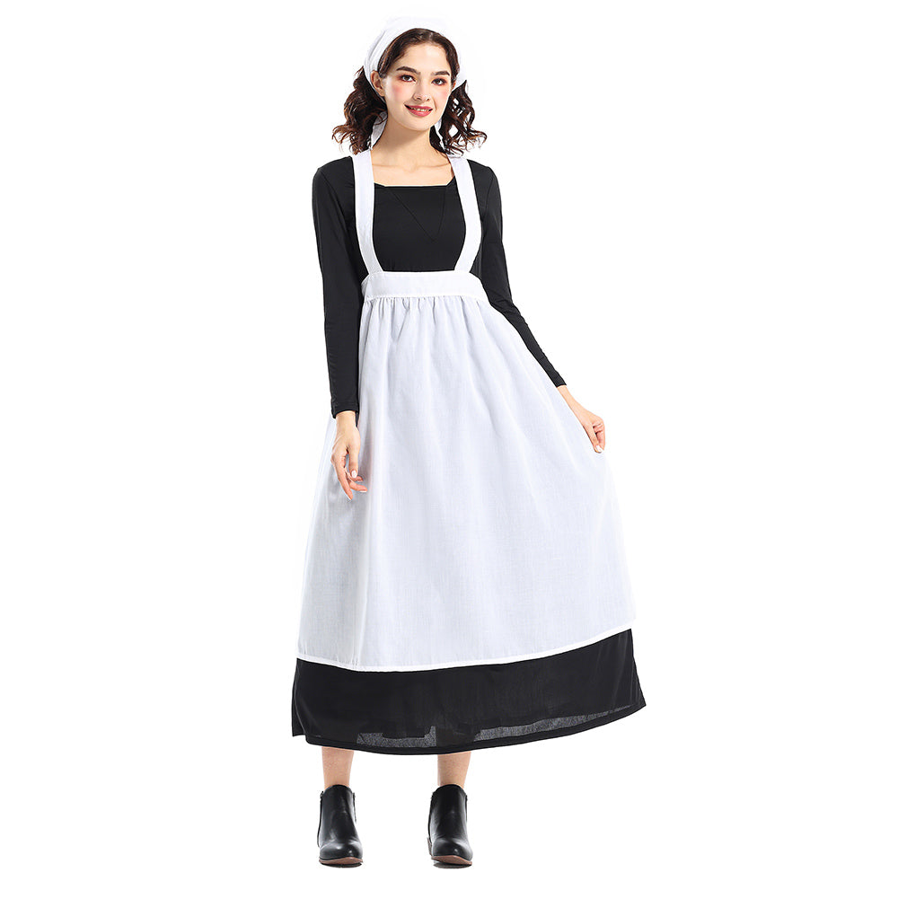 Damen Colonial style estate maid Kleid Cosplay Kostüm Outfits Halloween Karneval Anzug