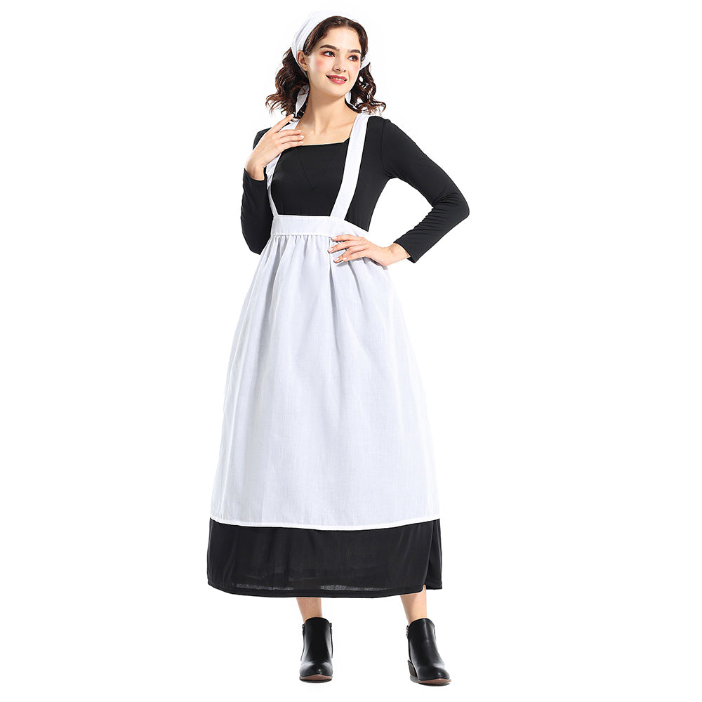 Damen Colonial style estate maid Kleid Cosplay Kostüm Outfits Halloween Karneval Anzug