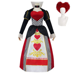 Queen Of Hearts Cosplay Kostüm Outfits Halloween Karneval Kleid Stil B