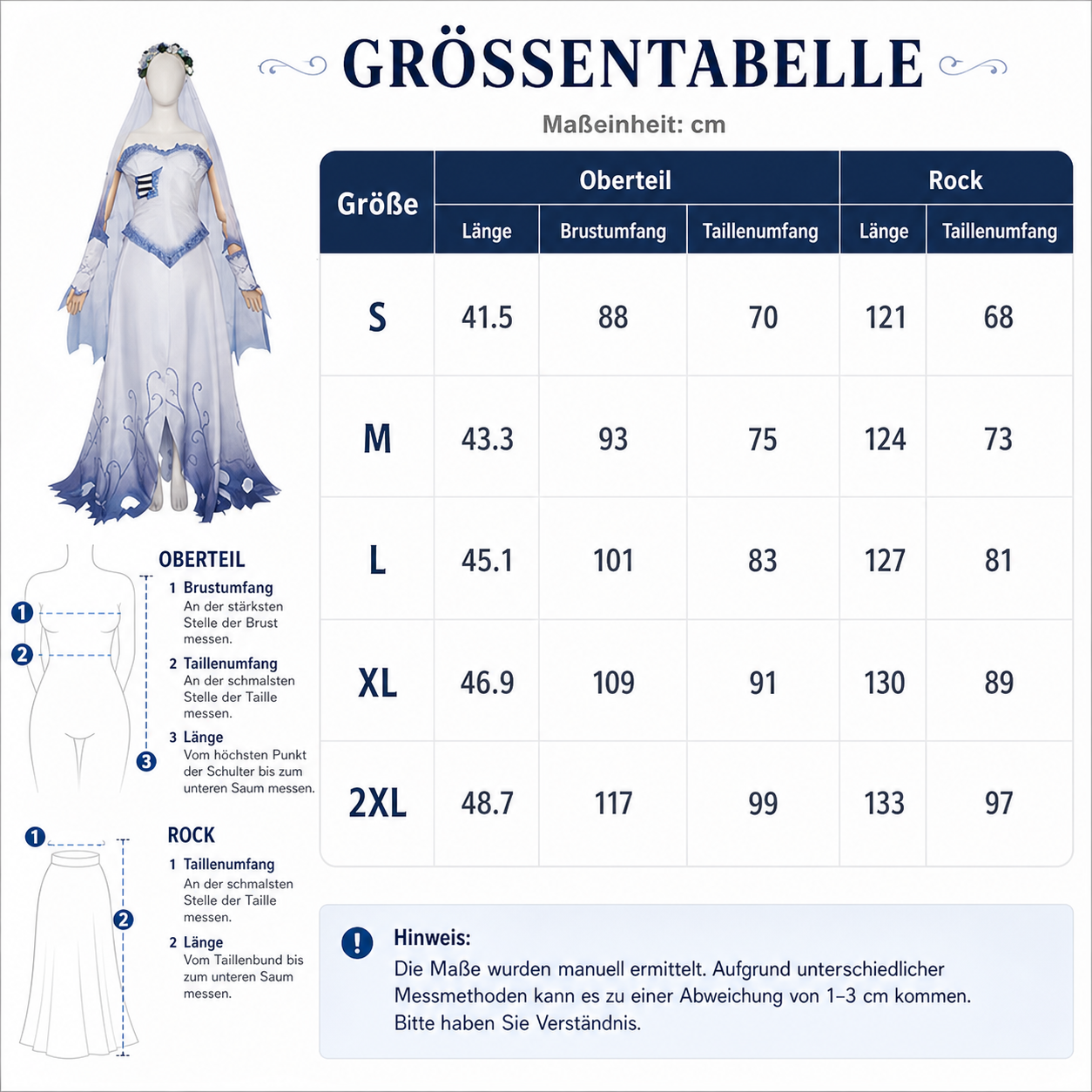 Emily the Corpse Bride Kleid Hochzeit mit einer Leiche Emily Cosplay Halloween Karneval Outfit