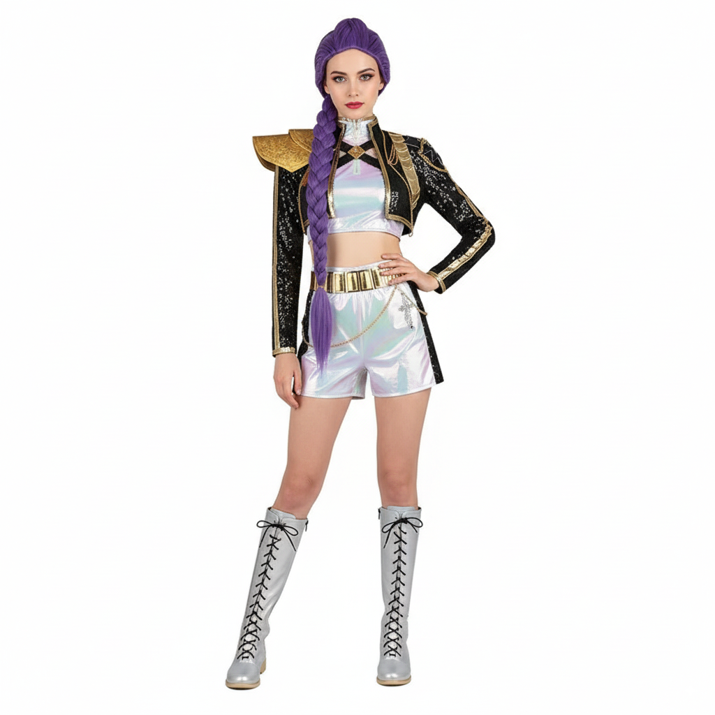 Rumi KPop Demon Hunters Girls Group HUNTRIX Rumi Golden Kostüm Cosplay Outfits