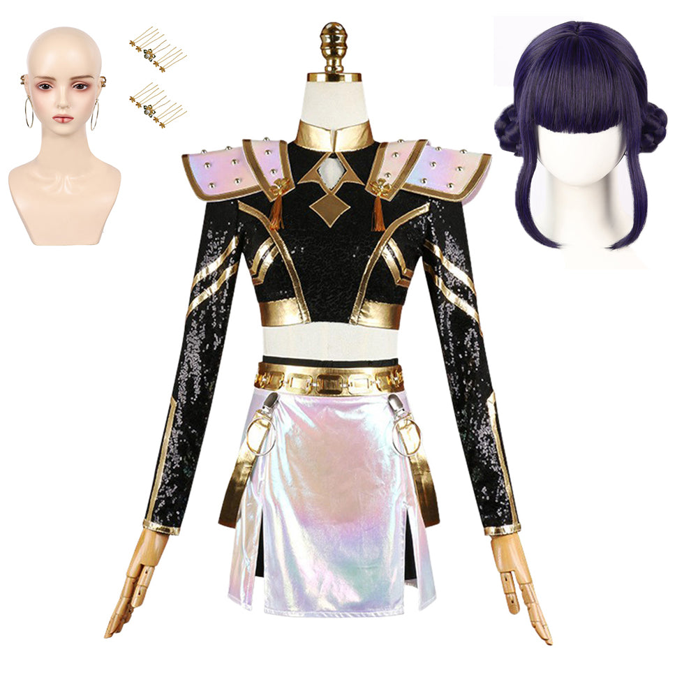 Zoey Golden Kostüm KPop Demon Hunters Girls Group HUNTRIX Zoey Cosplay Outfits