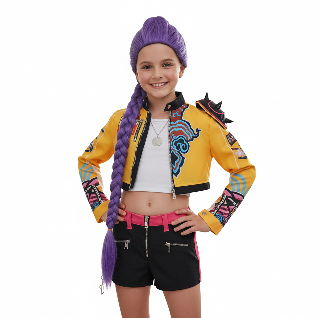 Kinder Mädchen Rumi Kostüm Kpop Demon Hunters HUNTRIX Rumi Cosplay Outfits