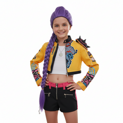 Kinder Mädchen Rumi Kostüm Kpop Demon Hunters HUNTRIX Rumi Cosplay Outfits