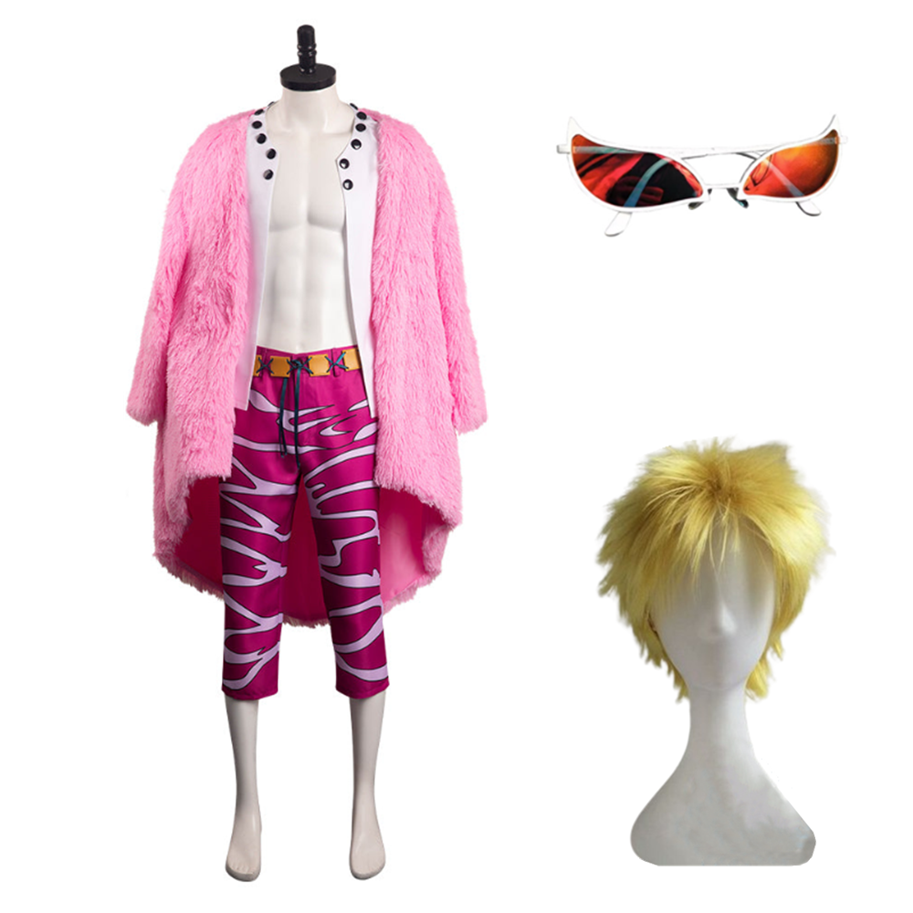 One Piece Donquixote Doflamingo piraten Cosplay Cosplay Kostüm Halloween Karneval Outfits