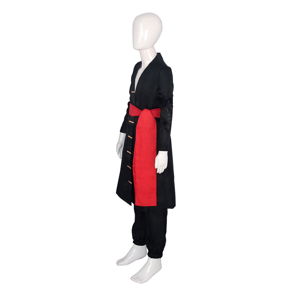 Kinder One Piece Roronoa Zoro schwarz Cosplay Kostüm Halloween Karneval Outfits